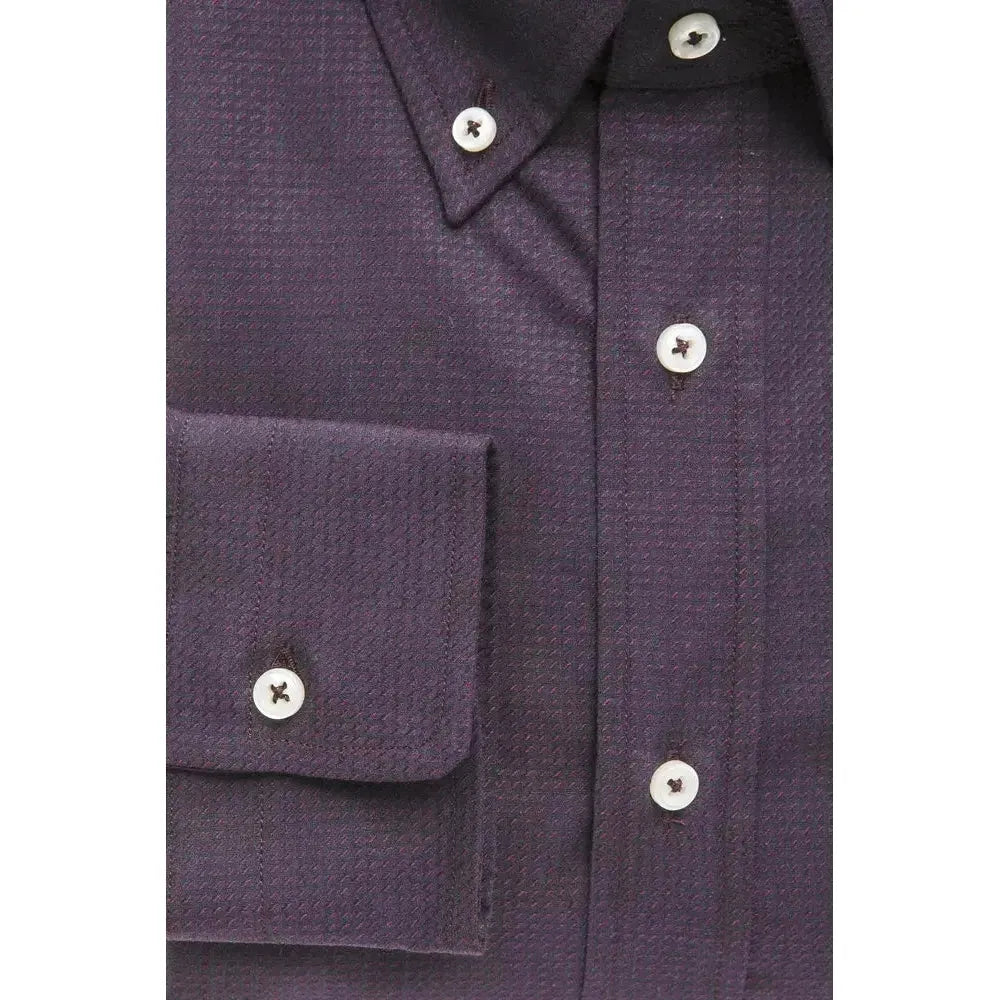 Robert Friedman Black Cotton Men Shirt Robert Friedman Dark Slate Gray