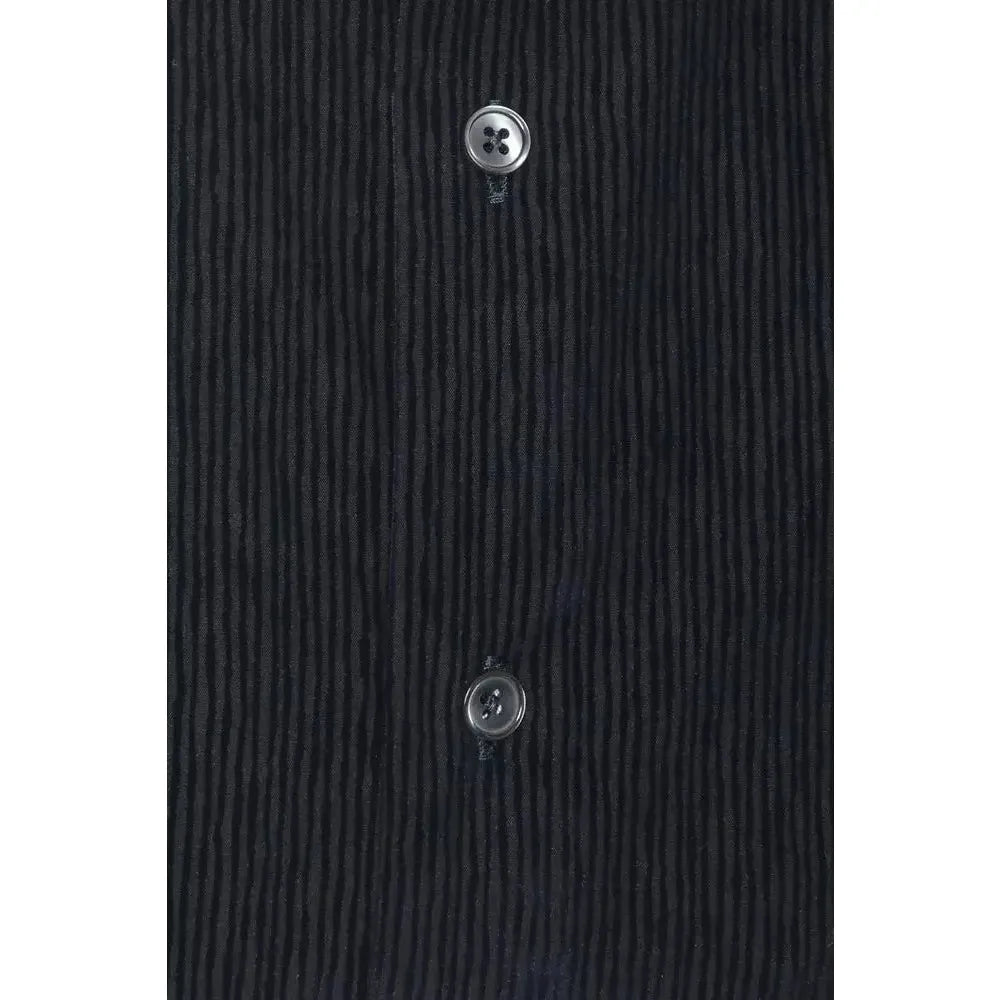 Robert Friedman Black Cotton Men Shirt Robert Friedman Black