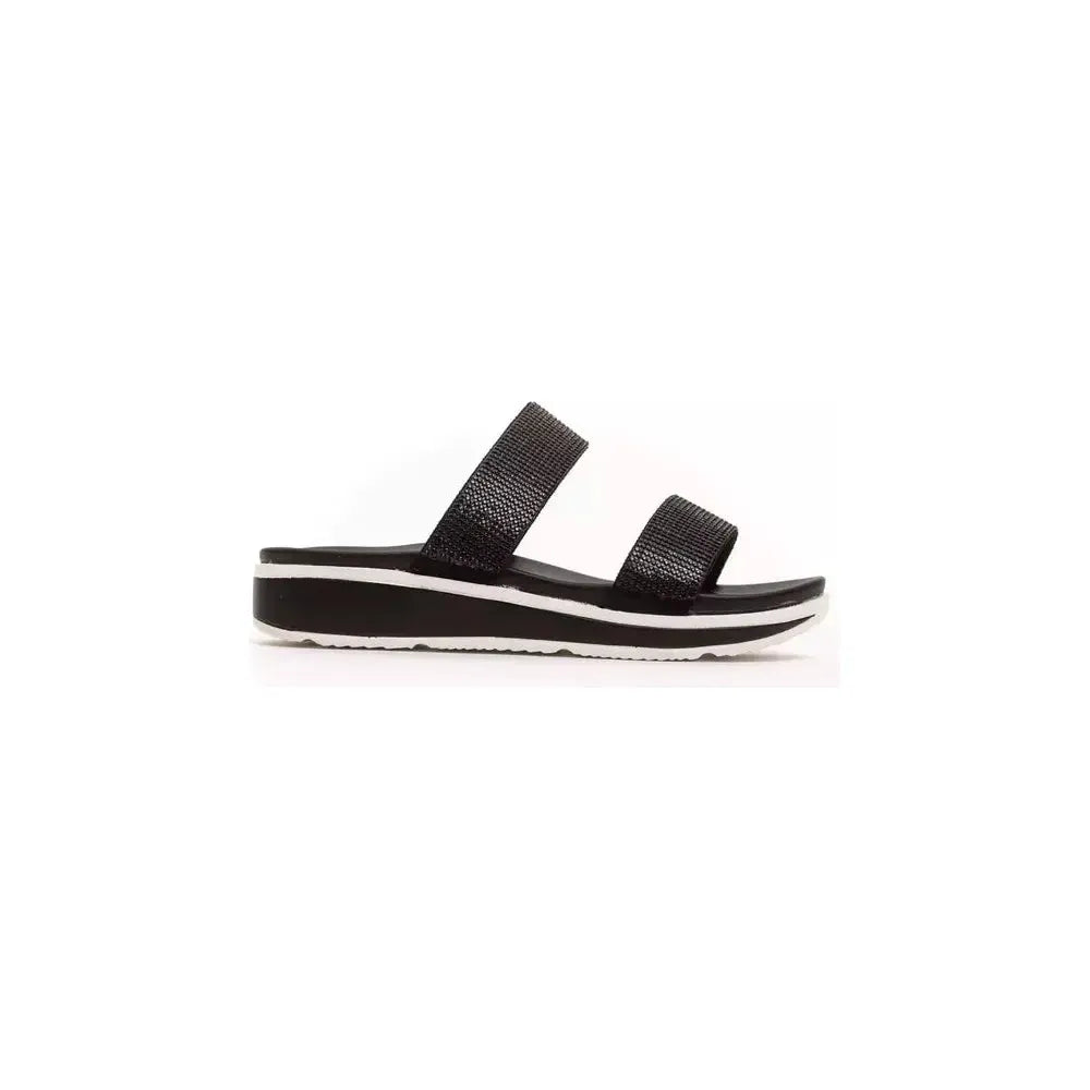 Péché Originel Black Textile Women Sandal Péché Originel Beige