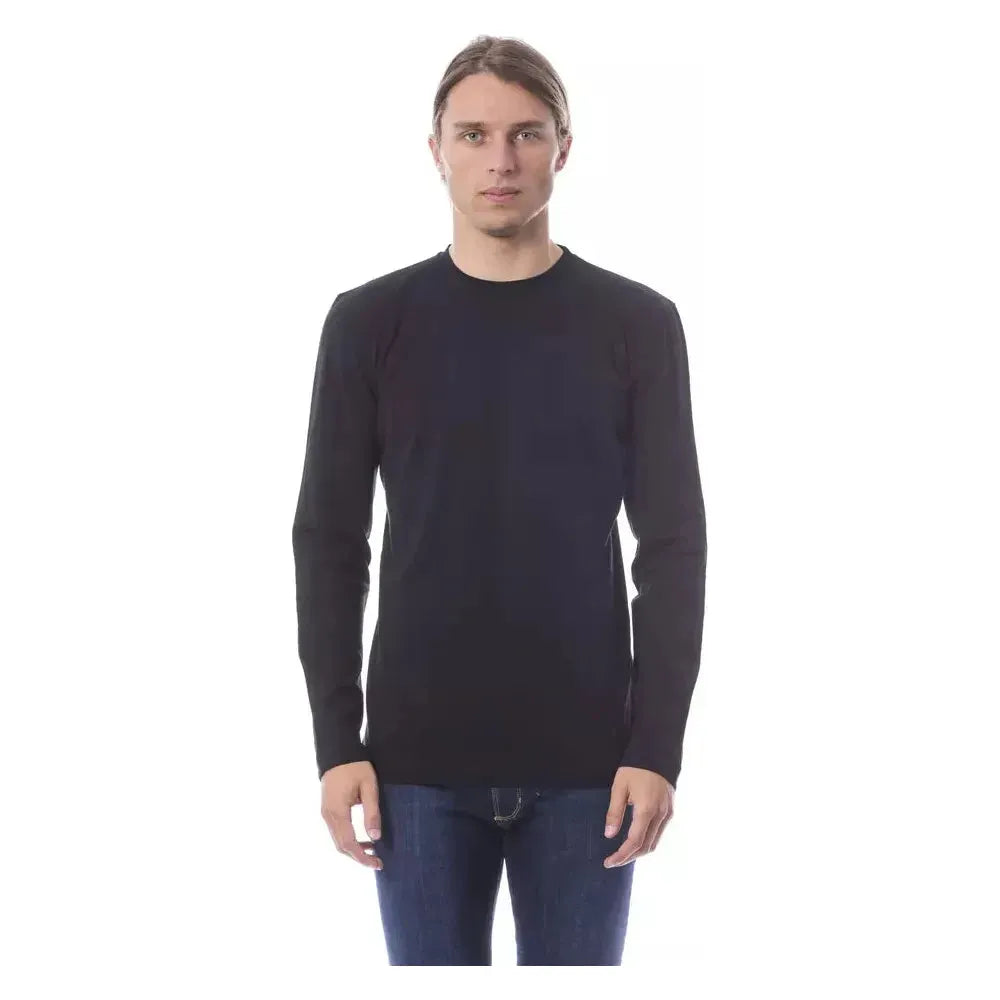 Verri Black Cotton Men T-Shirt Verri Dark Slate Gray