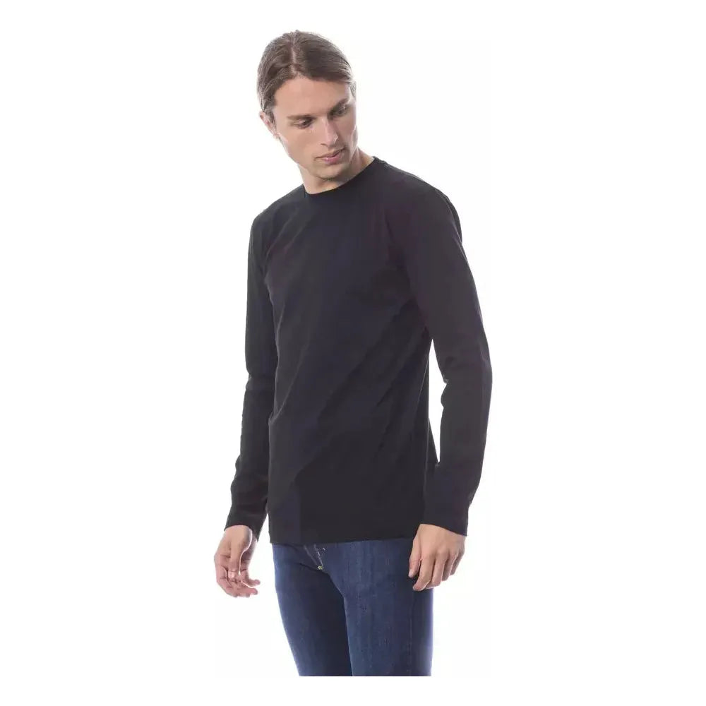 Verri Black Cotton Men T-Shirt Verri Dark Slate Gray