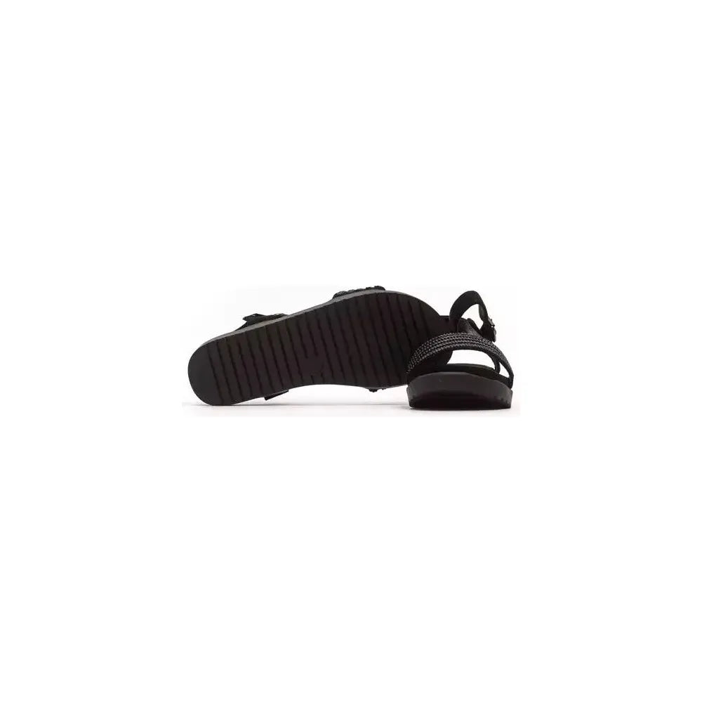 Péché Originel Black Textile Women Sandal Péché Originel White Smoke