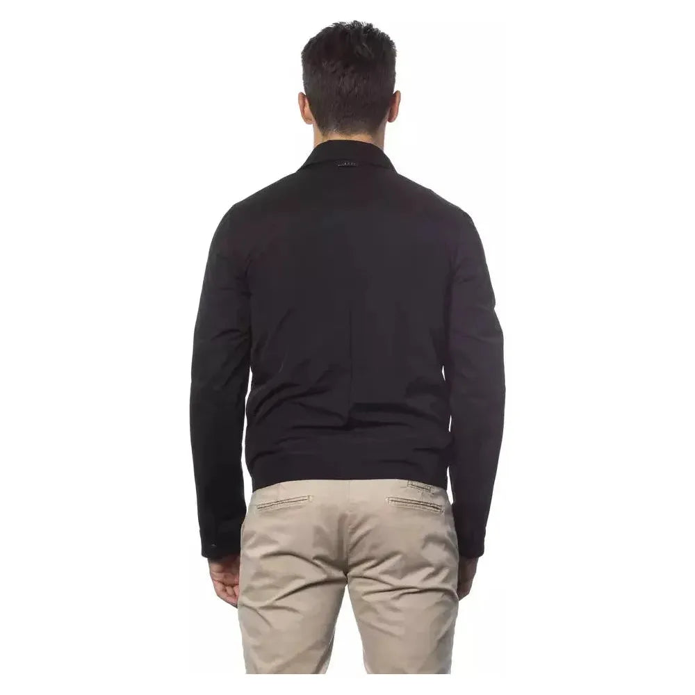 Verri Black Cotton Men's Bomber Jacket Coats & Jackets Verri Gray