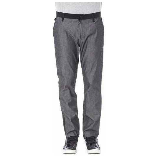 Verri Black Cotton Men Pant