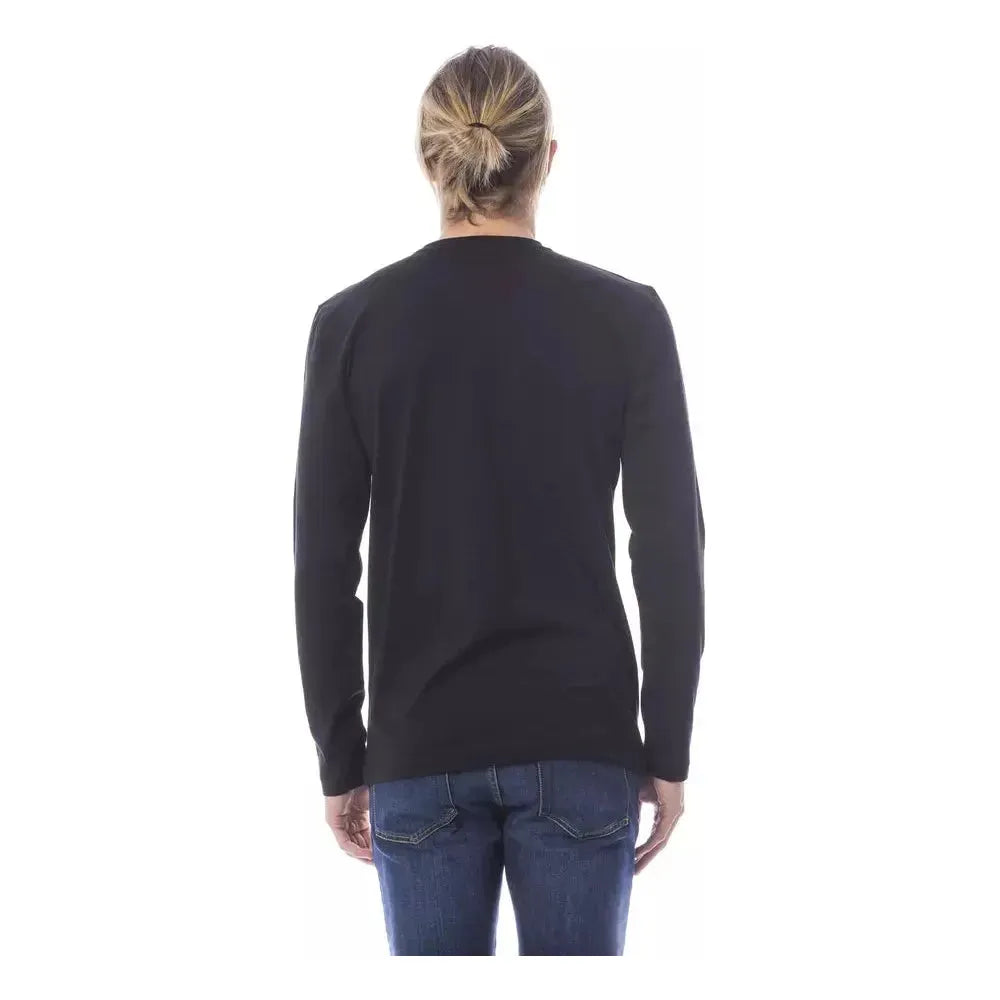 Verri Black Cotton Men T-Shirt Verri Dark Slate Gray