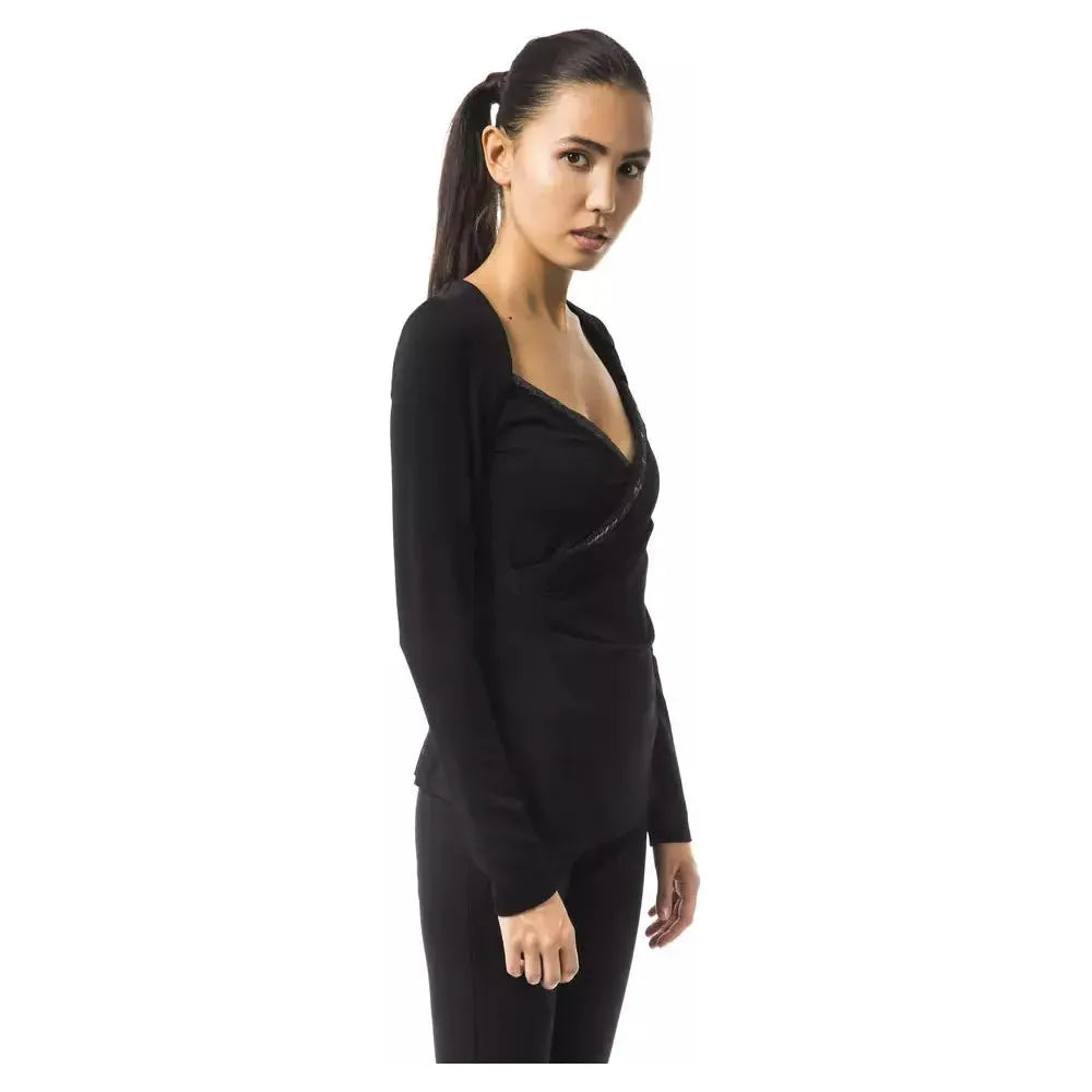 BYBLOS Black Viscose Women Top BYBLOS Tan