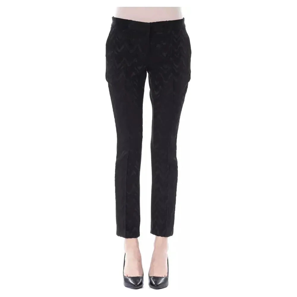 BYBLOS Black Acrylic Women Pants BYBLOS Dark Slate Gray