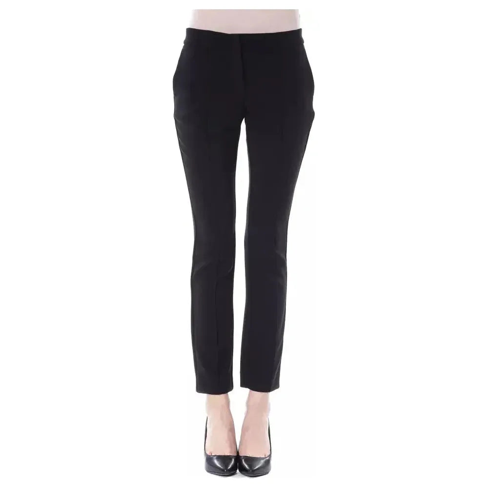 BYBLOS Black Polyester Women's Skinny Pant BYBLOS Dark Slate Gray
