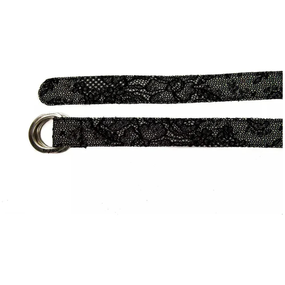 BYBLOS Black Wool Women Belt BYBLOS Light Gray