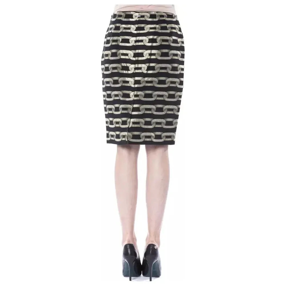 BYBLOS Black Viscose Women Skirt WOMAN SKIRTS BYBLOS Gray