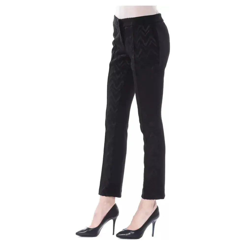 BYBLOS Black Acrylic Women Pants BYBLOS Dark Slate Gray