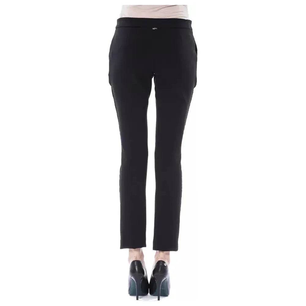 BYBLOS Black Acrylic Women Pants BYBLOS Dark Slate Gray