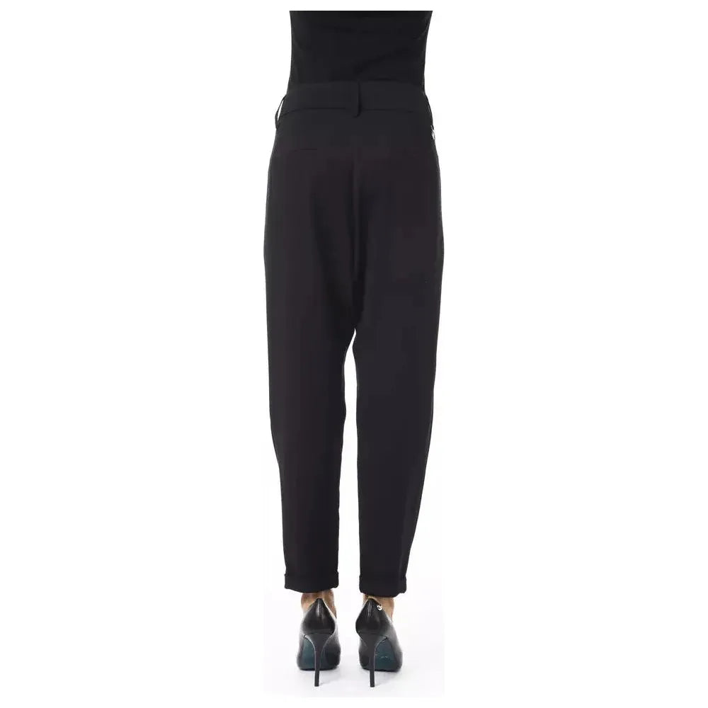 BYBLOS Black Polyester Women Pant BYBLOS Dark Slate Gray