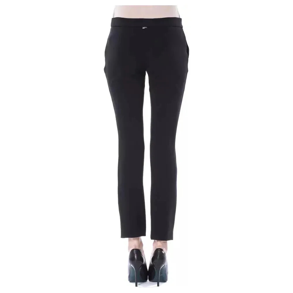 BYBLOS Black Polyester Women's Skinny Pant BYBLOS Dark Slate Gray