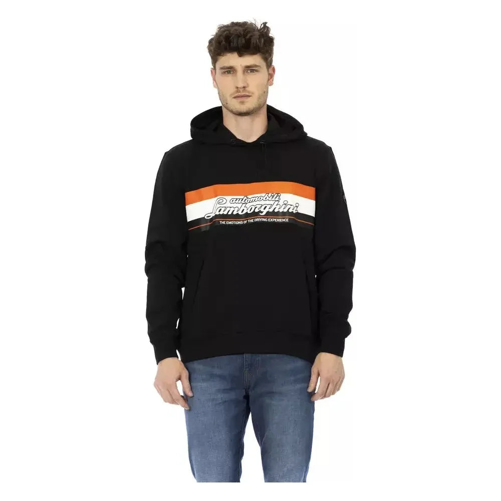 Automobili Lamborghini Black Cotton Men Sweatshirt Automobili Lamborghini Black
