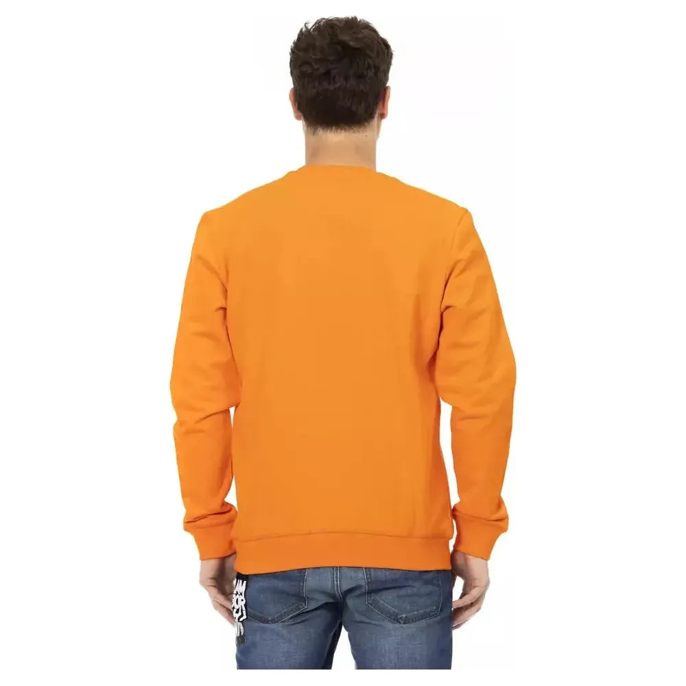 Automobili Lamborghini Orange Cotton Men Sweater Automobili Lamborghini Coral