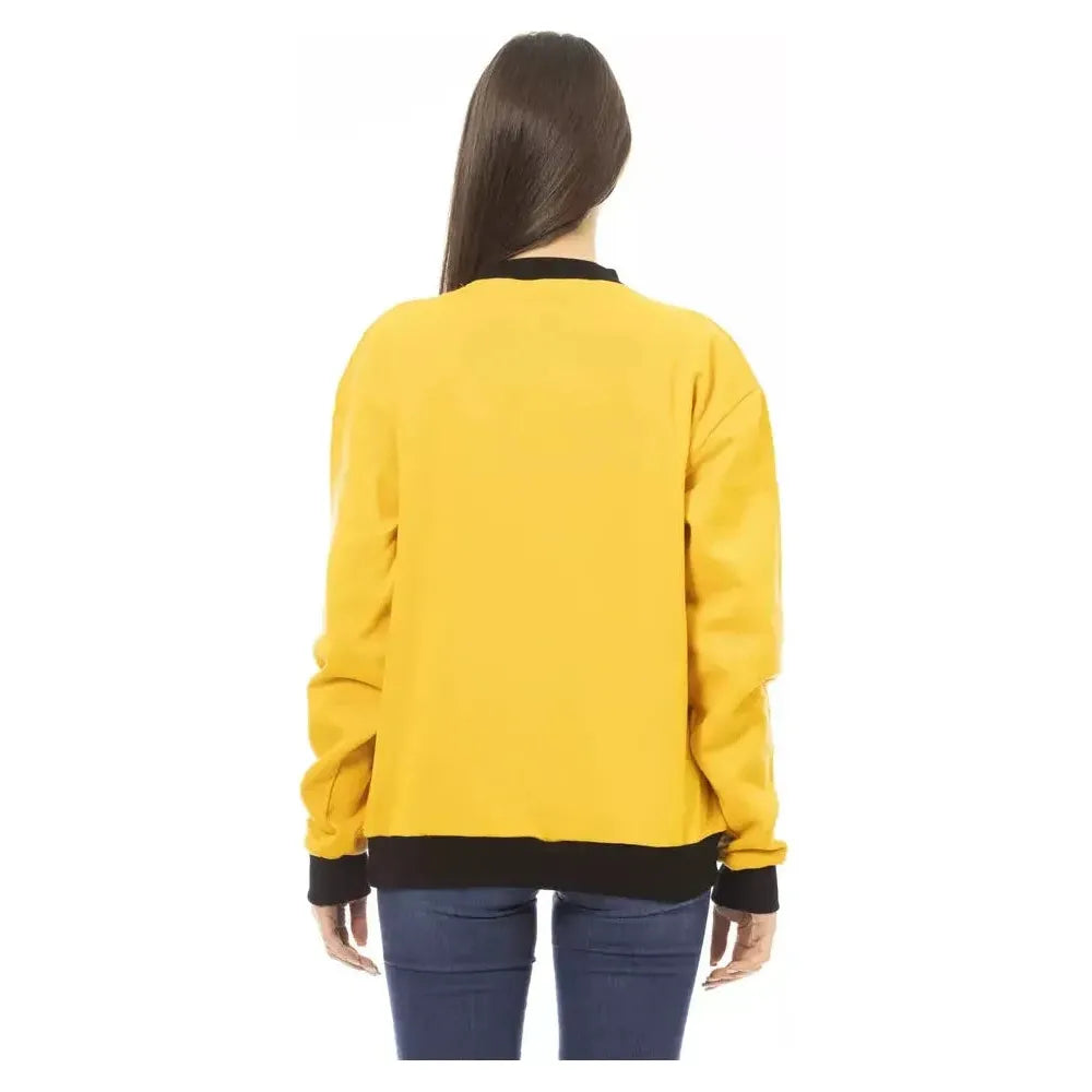 Baldinini Trend Yellow Cotton Women Sweater Baldinini Trend Sandy Brown