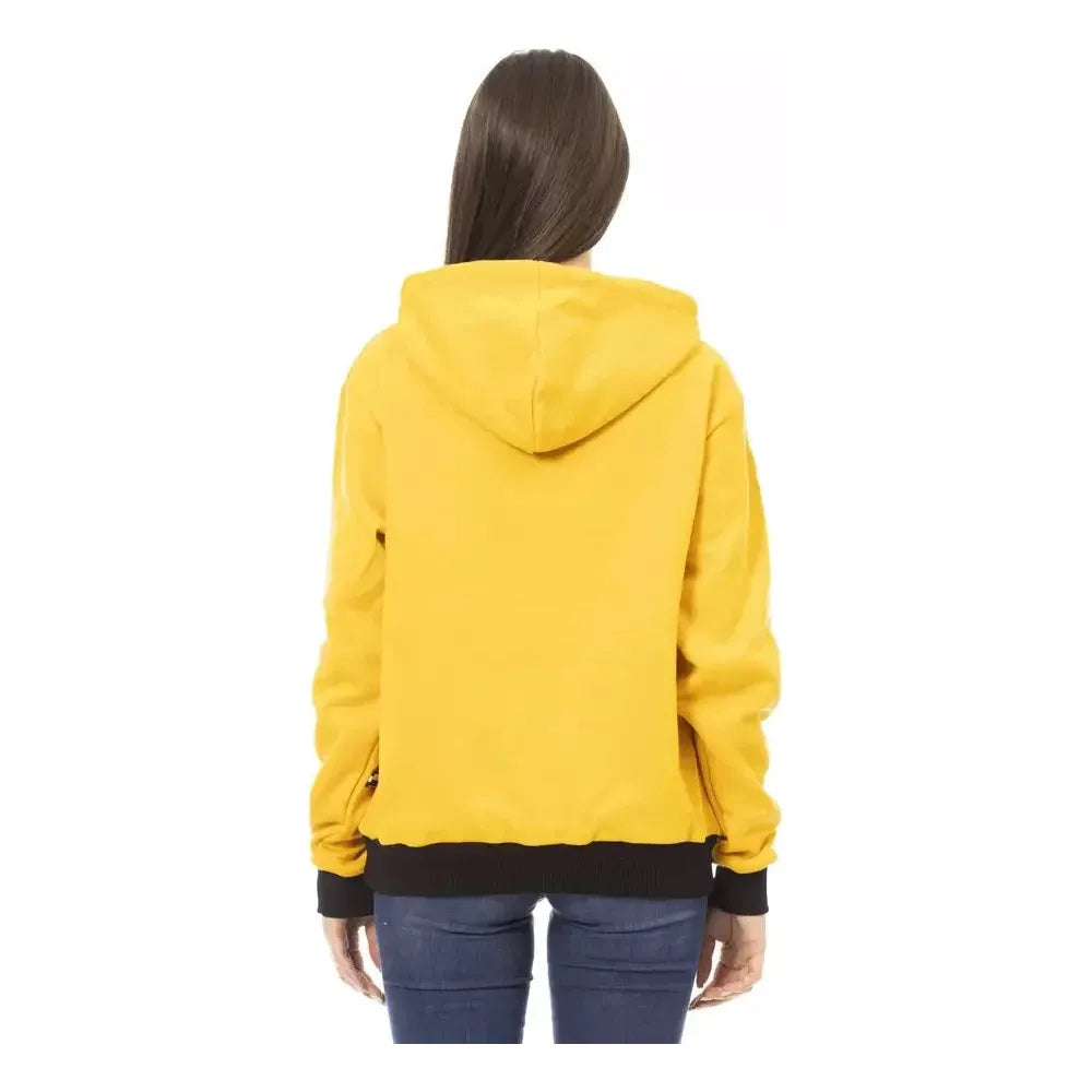 Baldinini Trend Yellow Cotton Women Hoodie Baldinini Trend Sandy Brown