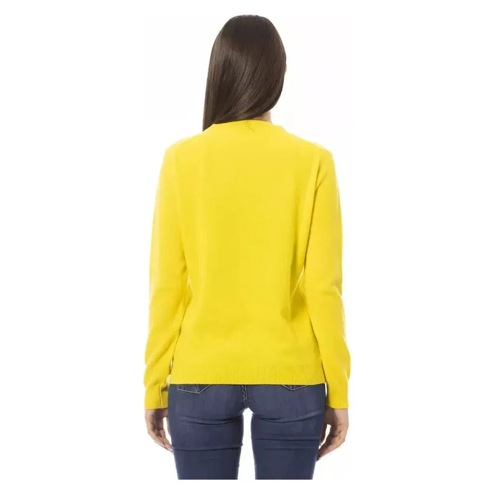 Baldinini Trend Yellow Cashmere Women Sweater Baldinini Trend Gold