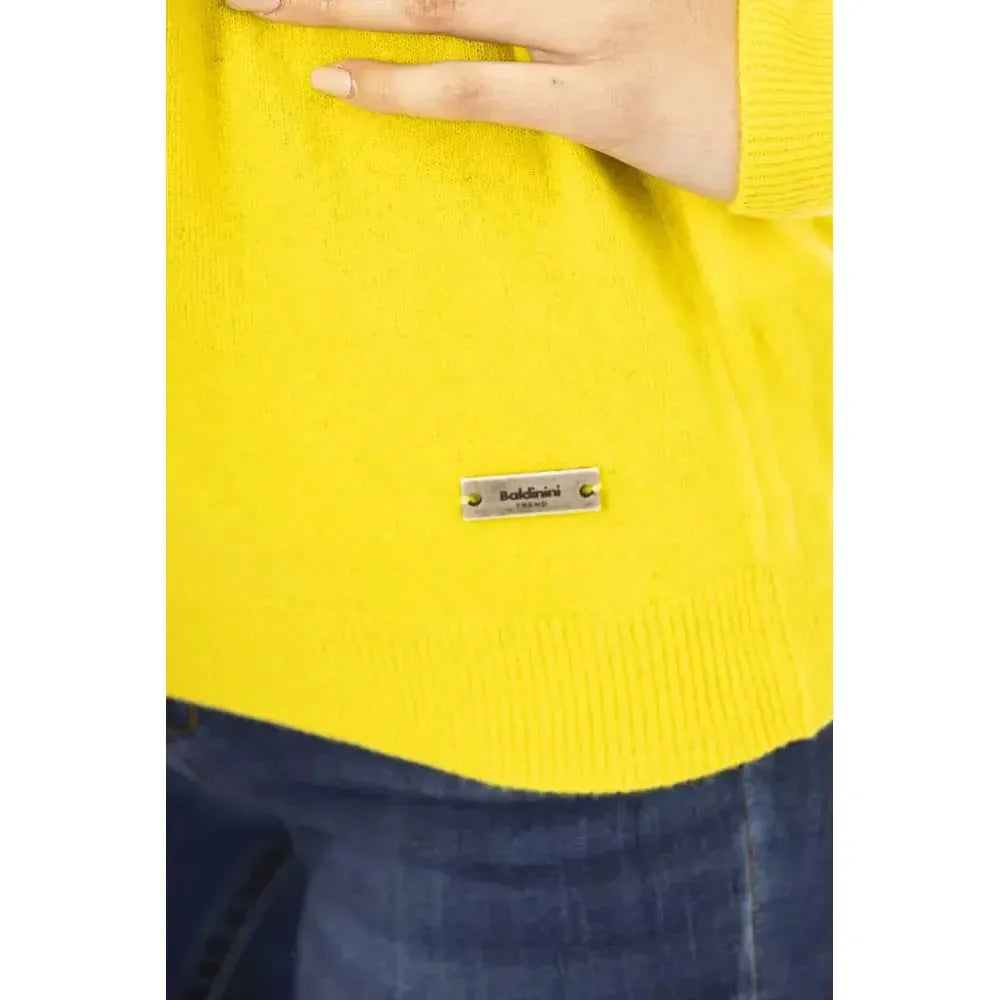 Baldinini Trend Yellow Cashmere Women Sweater Baldinini Trend Gold