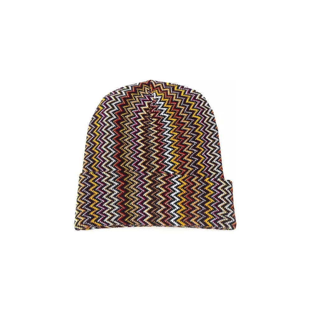 Missoni Multicolor Wool Men Hat Missoni Dark Slate Gray