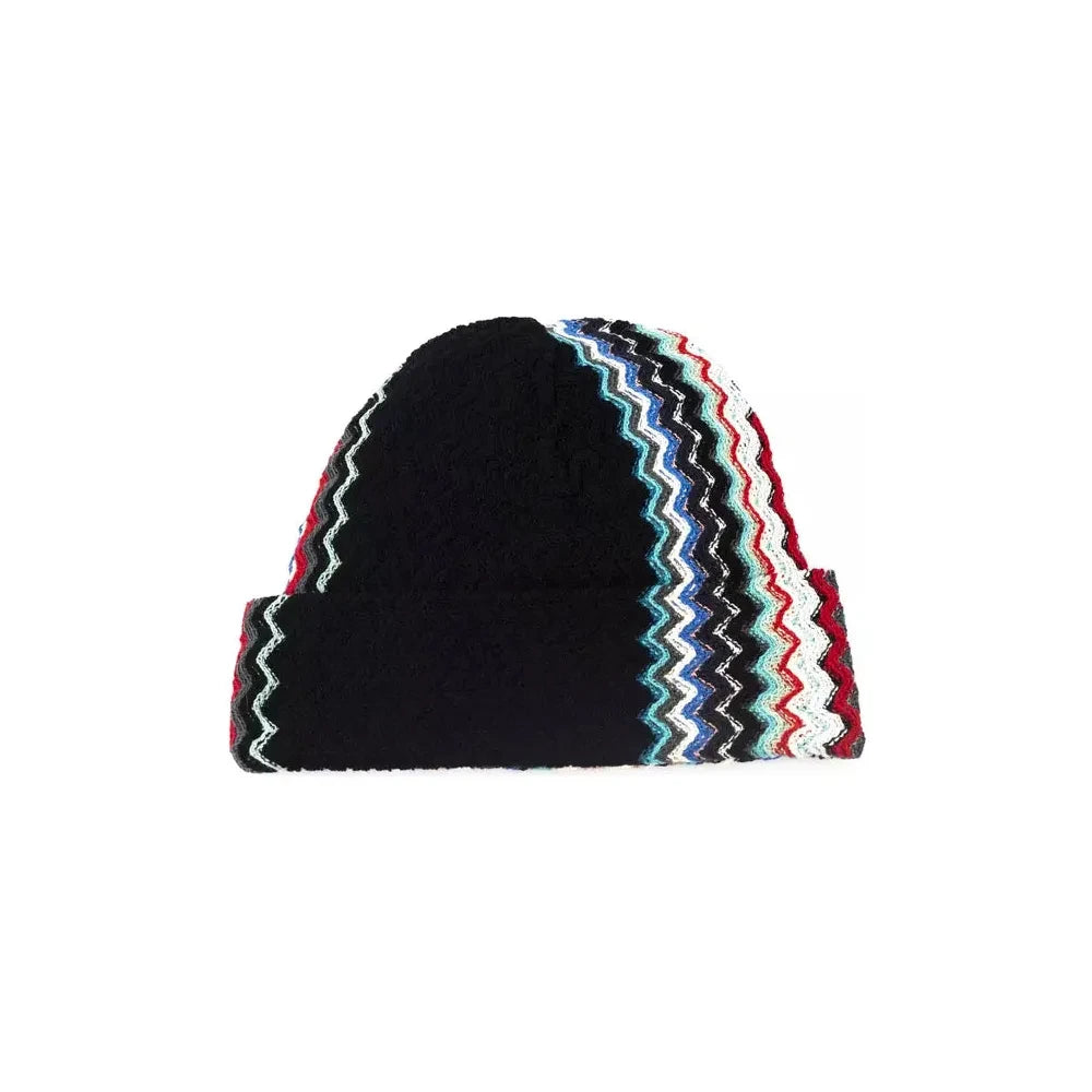 Missoni Multicolor Wool Men Cap Missoni Gray