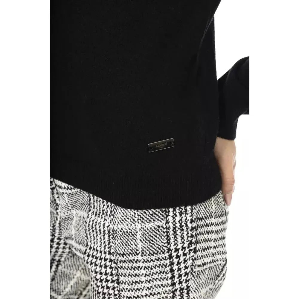 Baldinini Trend Black Wool Women Sweater Baldinini Trend Gray