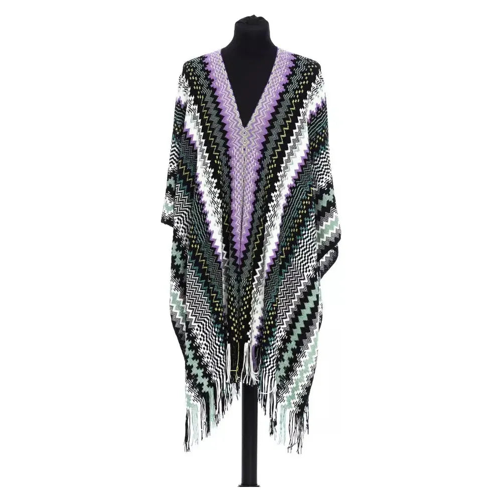 Missoni Multicolor Wool Women Poncho MI-22222-UNISEX