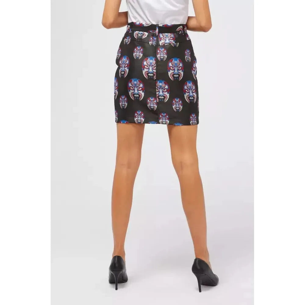 Custo Barcelona Black Polyester Women Skirt Custo Barcelona Lavender