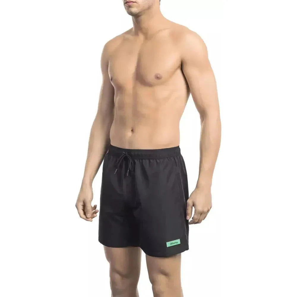 Bikkembergs Black Polyester Men Swim Short Bikkembergs Tan