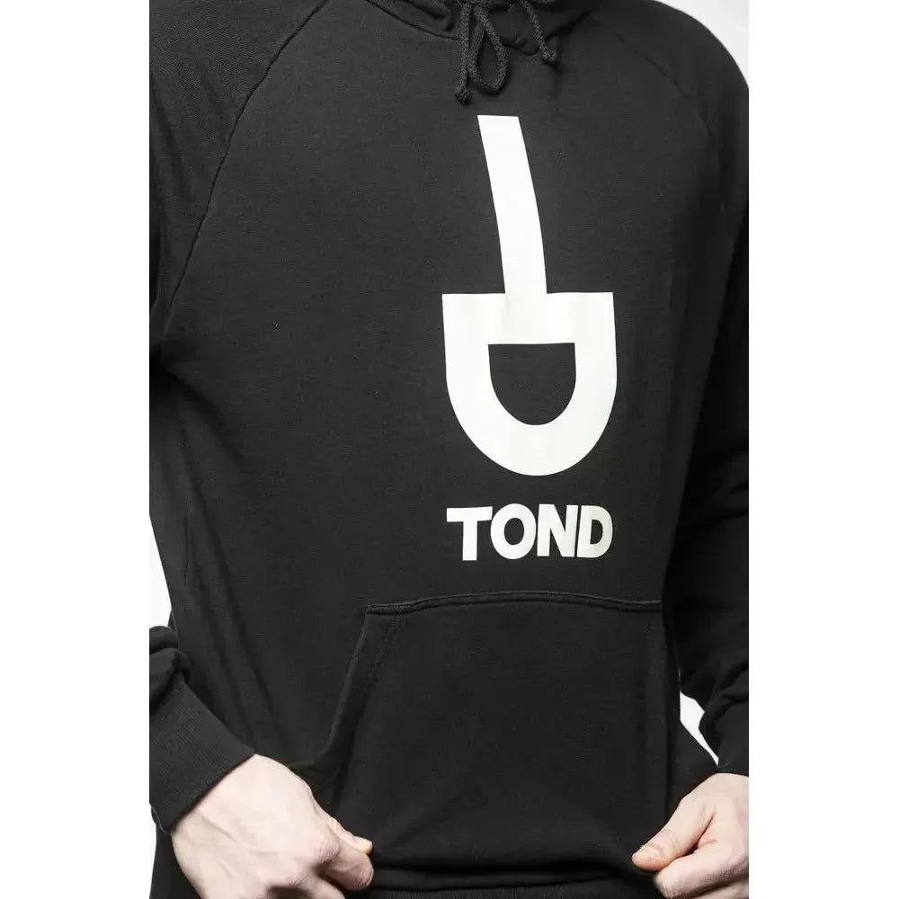 Tond Black Cotton Men's Hooded Sweater Tond Dark Slate Gray