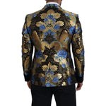 Dolce & Gabbana Gold Lurex Double Breasted Jacket Blazer KOS2120- 46