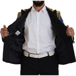 Dolce & Gabbana Gold Lurex Double Breasted Jacket Blazer KOS2120- 46
