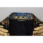 Dolce & Gabbana Gold Lurex Double Breasted Jacket Blazer KOS2120- 46