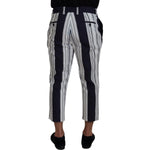 Dolce & Gabbana White Cotton Striped Cropped Pants PAN73260 - 46