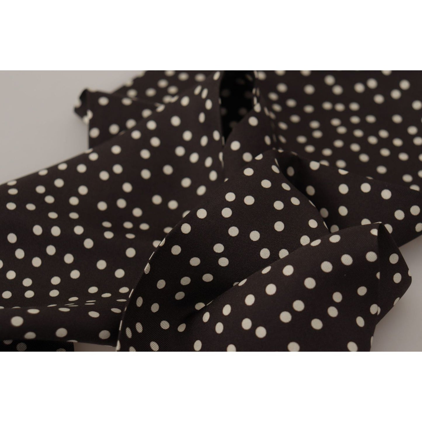 Dolce & Gabbana Elegant Silk Polka Dot Men's Scarf Dolce & Gabbana Dark Gray