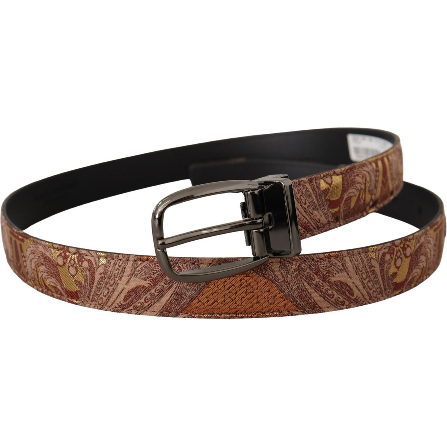 Dolce & Gabbana Multicolor Leather Signature Belt Dolce & Gabbana Dark Olive Green