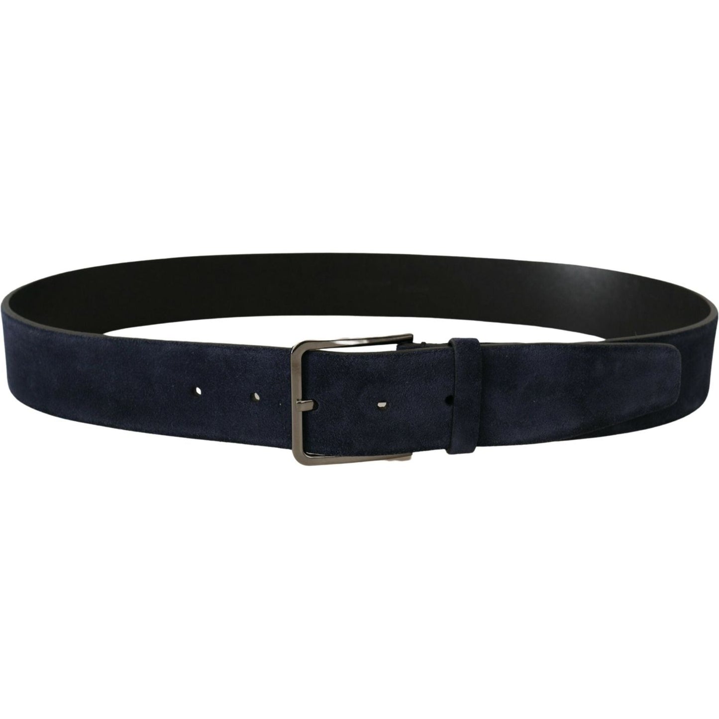 Dolce & Gabbana Navy Elegance Velvet Leather Belt Dolce & Gabbana Black