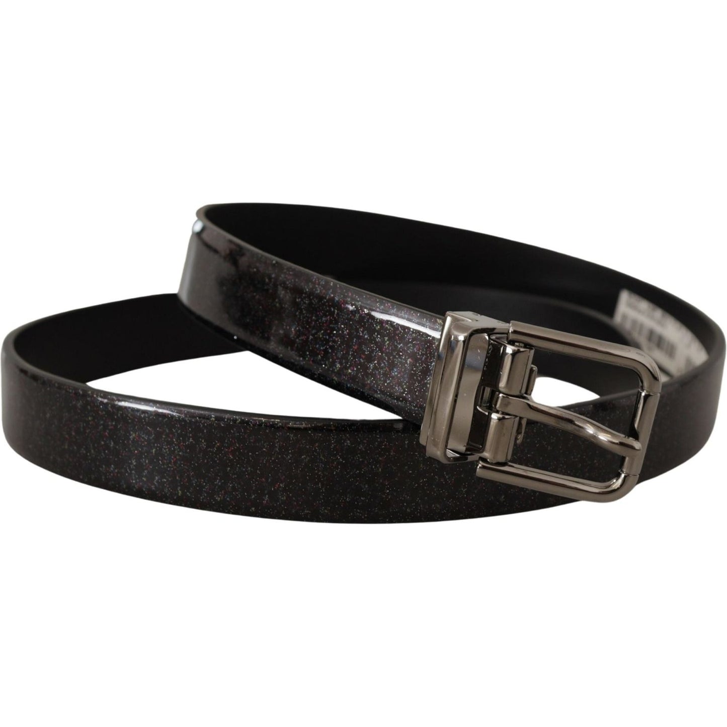 Dolce & Gabbana Elegant Multicolor Leather Belt Dolce & Gabbana Black