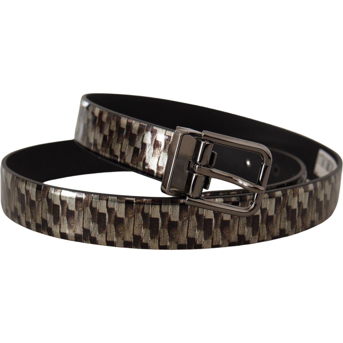 Dolce & Gabbana Elegant Leather Silver Buckle Belt Dolce & Gabbana Dark Slate Gray
