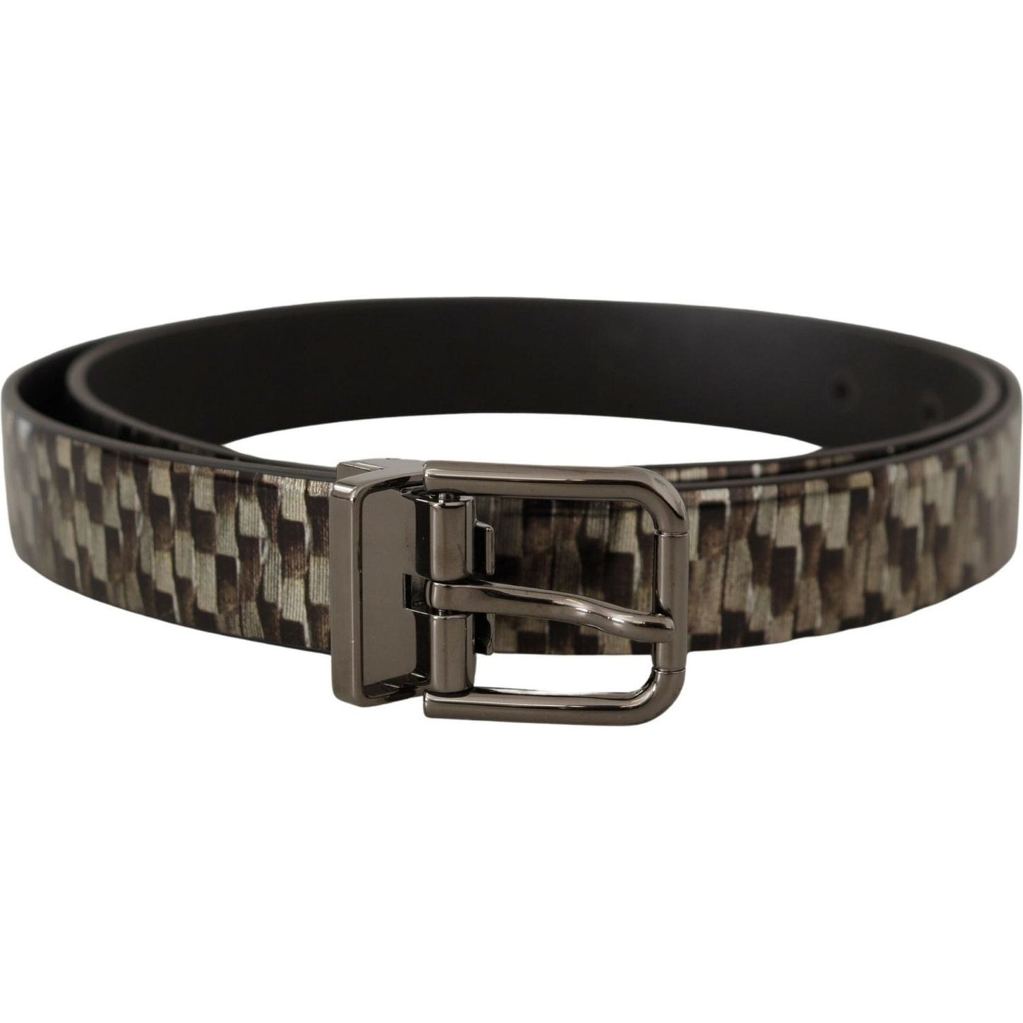 Dolce & Gabbana Elegant Leather Silver Buckle Belt Dolce & Gabbana Dark Slate Gray