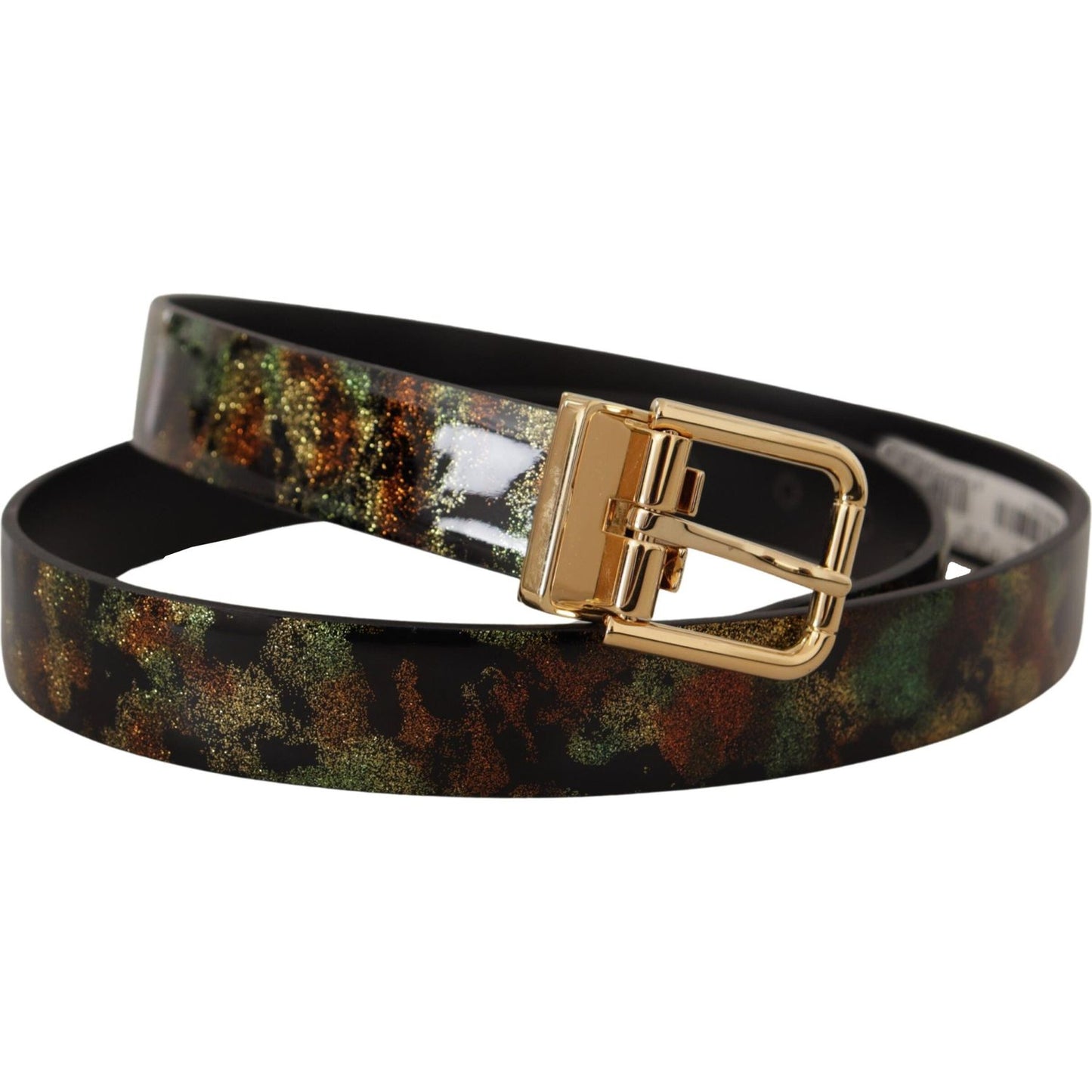 Dolce & Gabbana Elegant Leather Belt with Bronze Buckle Dolce & Gabbana Dark Slate Gray