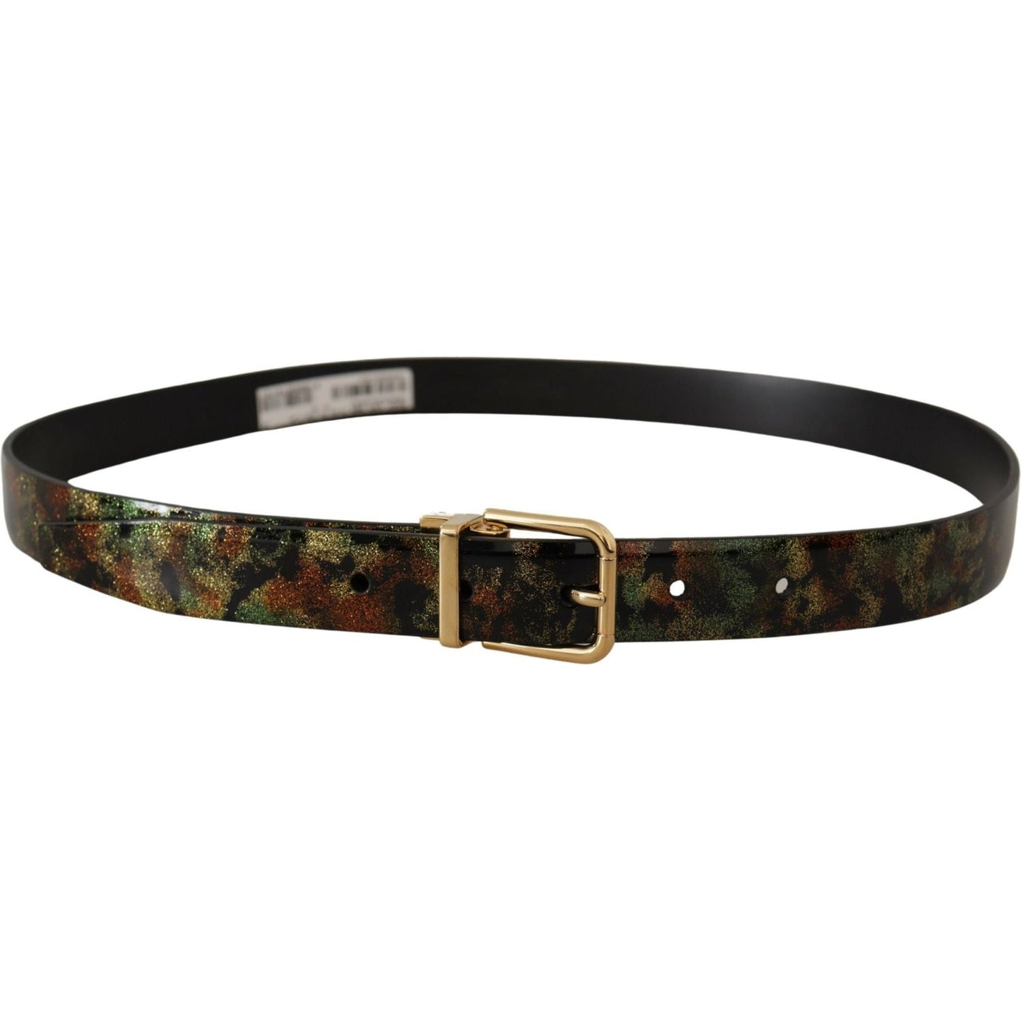 Dolce & Gabbana Elegant Leather Belt with Bronze Buckle Dolce & Gabbana Black