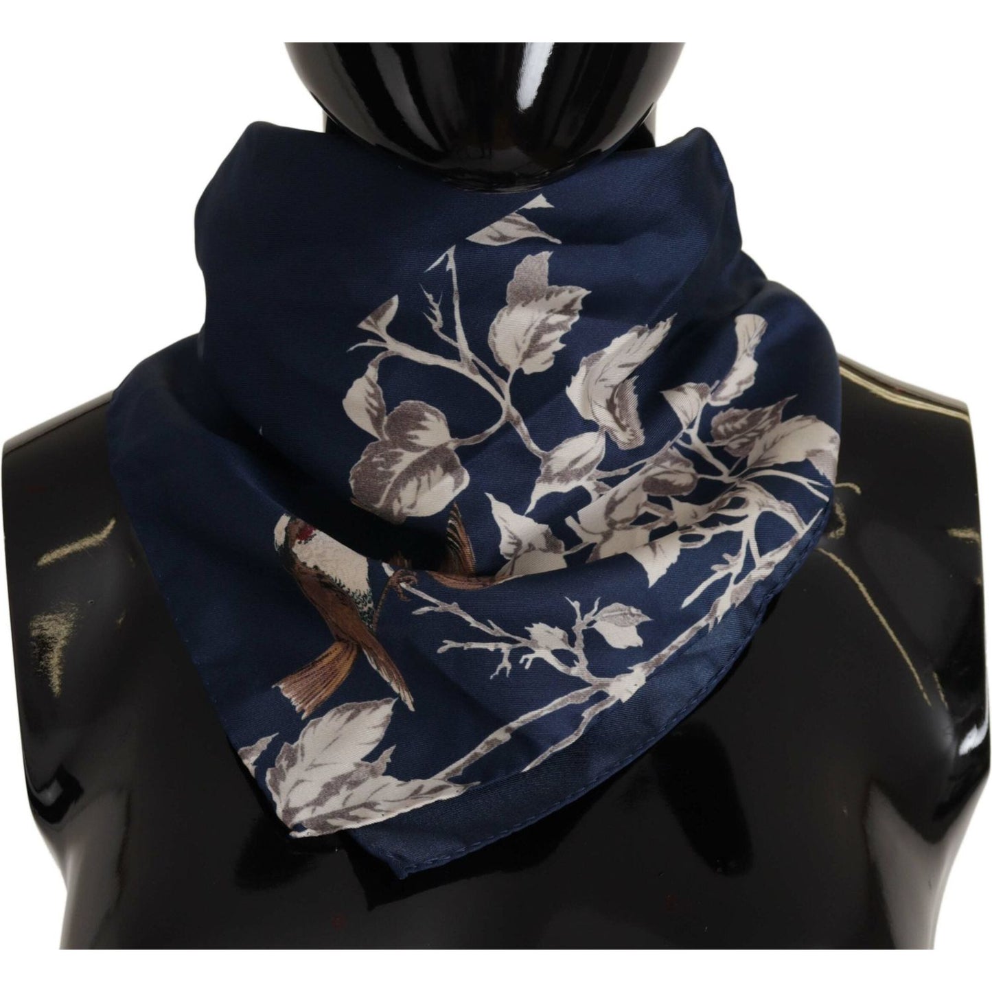 Dolce & Gabbana Elegant Silk Square Scarf for Men Dolce & Gabbana Black