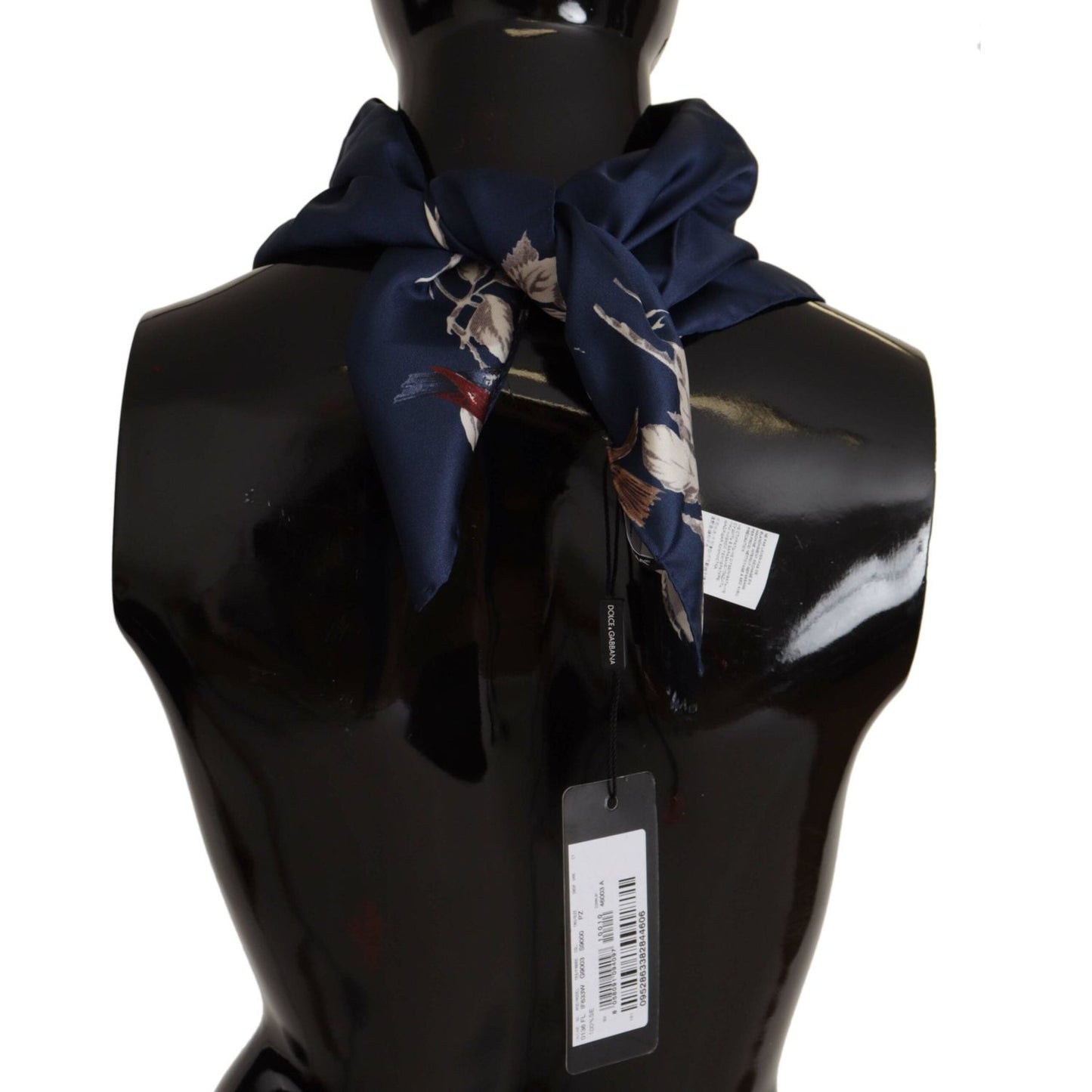 Dolce & Gabbana Elegant Silk Square Scarf for Men Dolce & Gabbana Black