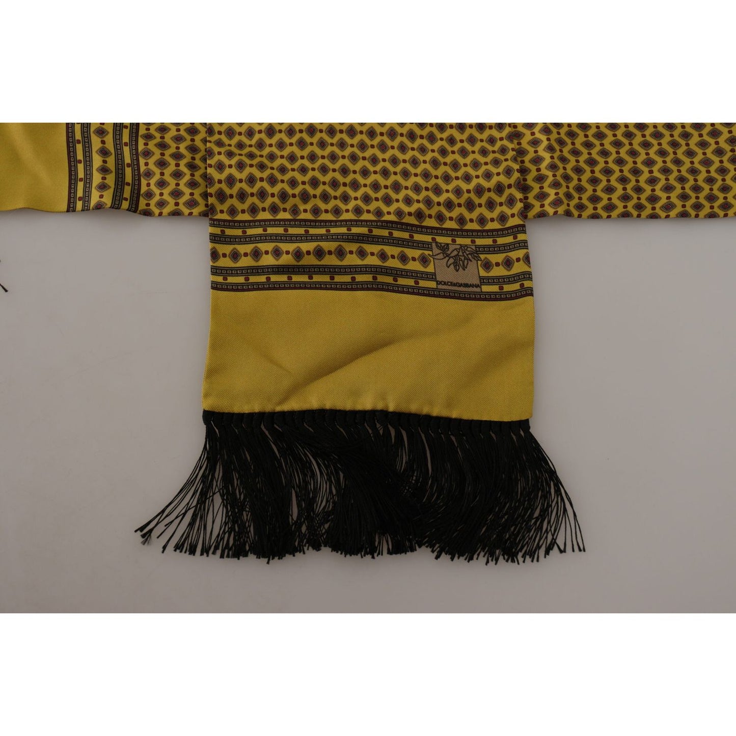 Dolce & Gabbana Elegant Yellow Silk Men's Scarf Dolce & Gabbana Rosy Brown