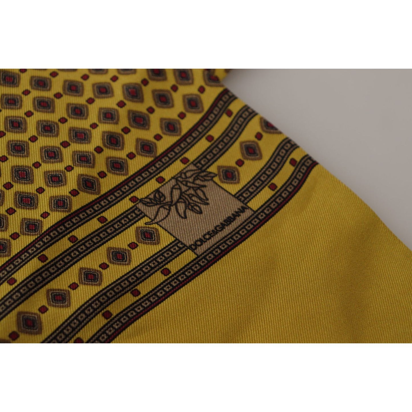 Dolce & Gabbana Elegant Yellow Silk Men's Scarf Dolce & Gabbana Saddle Brown