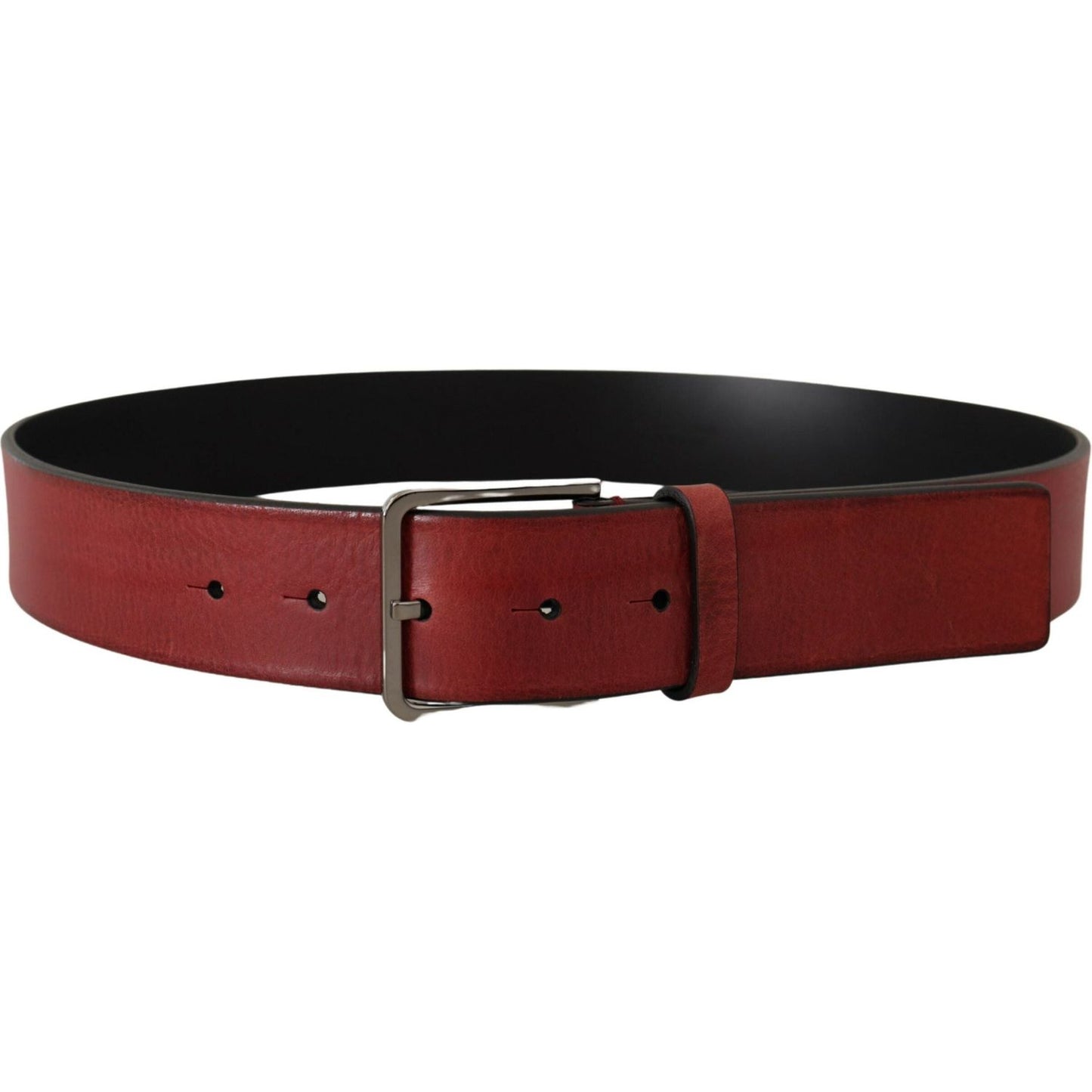 Dolce & Gabbana Elegant Grosgrain Leather Belt with Silver Buckle Dolce & Gabbana Saddle Brown