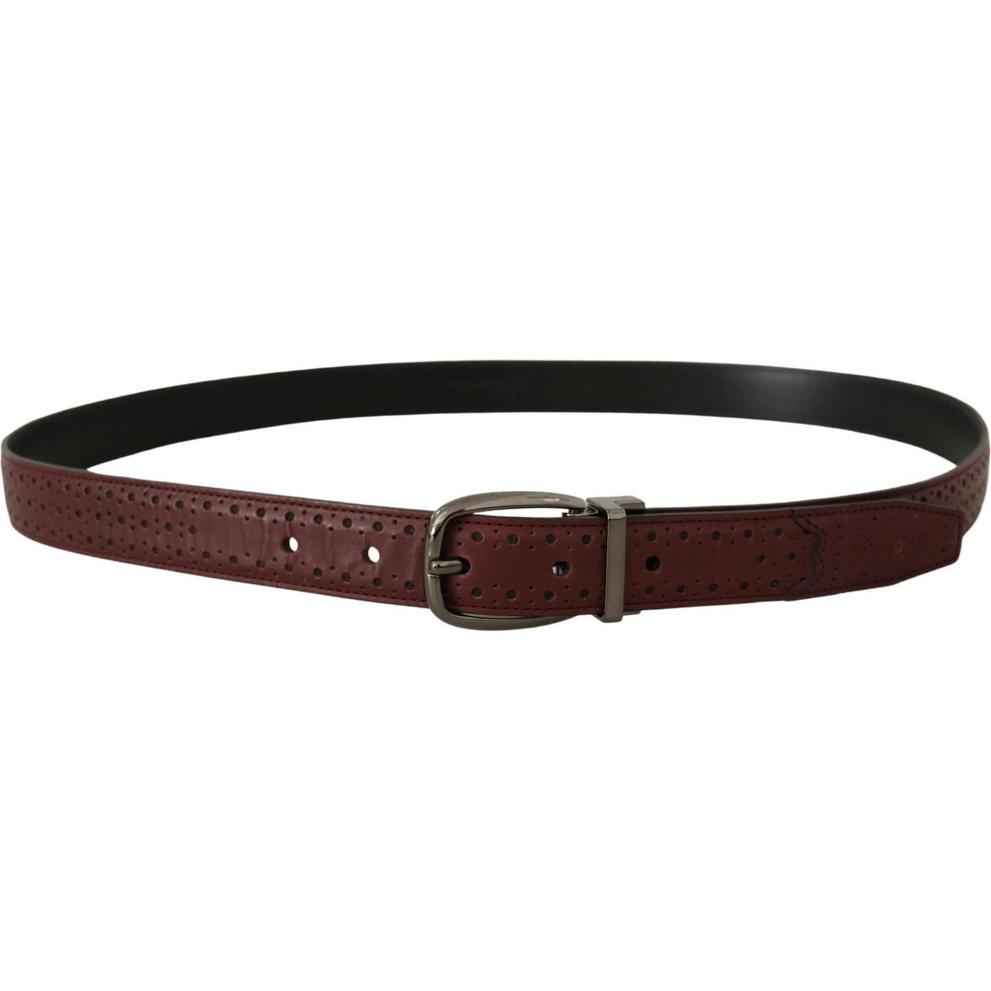 Dolce & Gabbana Elegant Leather Belt with Metal Buckle Dolce & Gabbana Dark Slate Gray
