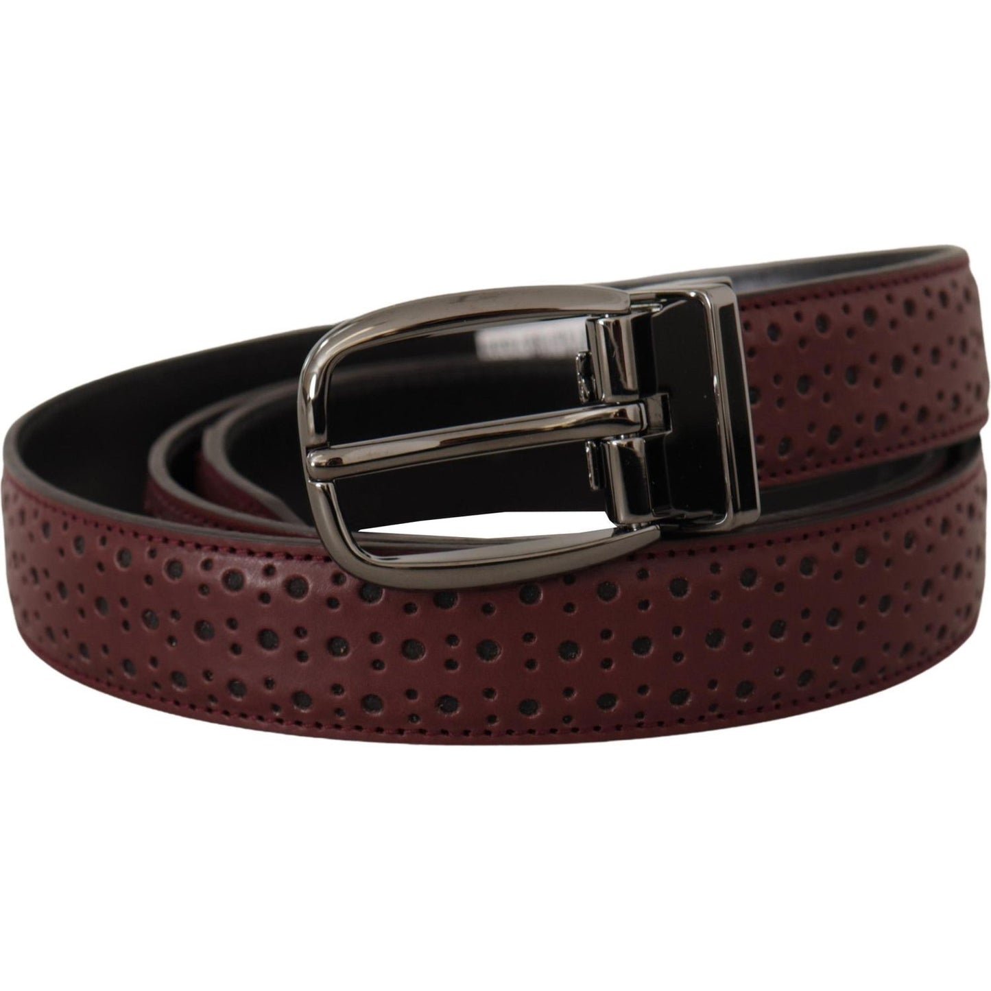 Dolce & Gabbana Elegant Leather Belt with Metal Buckle Dolce & Gabbana Dark Slate Gray
